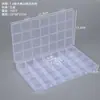 Caja de Plástico Transparente con Tapa de 10 Compartimentos, 15 Compartimentos, 24 Compartimentos, 28 Compartimentos para Organizar Cuentas, Joyería, Ferretería y Equipo de Pesca