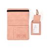 Porta-Passaporte Personalizado, Capa para Passaporte e Cartão de Embarque em Couro PU, Bolsa para Documentos com RFID, Bolsa de Passaporte Portátil, Conjunto de Etiquetas de Bagagem