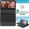 Adequado para Tablet Samsung A9, Teclado Bluetooth Retroiluminado Destacável, Capa Protetora Magnética com Suporte para Caneta, A7Lite 8.7 polegadas