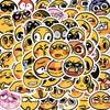Juego de 50 hojas originales de pegatinas de grafiti para maletas, cuadernos, bolsas con expresión de sudor, pegatinas impermeables para manualidades