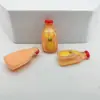 Caricatura Color Transparente Fresa Plátano Dulce Bebida Botella Parche de Resina DIY Funda de Teléfono Accesorios para el Cabello Material para Joyería