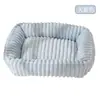 Cama nueva para mascotas, cama de forro polar a rayas para gatos, sofá cálido de invierno para mascotas, cama cómoda para perros, alfombrilla para gatos, cama para perros, colchoneta para cama de mascotas