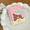 Cuaderno espiral de dibujos animados lindo, cuaderno de bolsillo estético de alta calidad, cuaderno pequeño A7 de tapa lateral, cuaderno creativo para mensajes y toma de notas para estudiantes