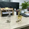Novos enfeites de veado banhados a ouro transfronteiriços, direto do fabricante, decorações de mesa sopradas, enfeites criativos para mesa de escritório