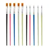 Pincel de pintura a óleo digital infantil com haste de plástico pincel liner de náilon pincel de cabeça chata pincel para pintura em gesso cerâmica pincel para tinta acrílica