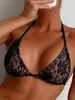 2026 Nuevo Bikini Sexy de Encaje Calado de Tres Piezas Divididas para Playa Europeo y Americano Traje de Baño Exportación Transfronteriza