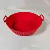 Forma Redonda de Silicone para Assar Popular Transfronteiriça para Air Fryer Tapete de Silicone para Air Fryer Doméstica