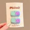 Pasador para el Cabello de Niña Nuevo 2025 Tela de Encaje a Cuadros Pin BB Flor Pinza para Fleco Lateral Adorno para la Cabeza