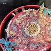 Casal Perfeitamente Combinado, Auspicioso e Harmonioso, Pingente de Leque de Casamento de Liga de Zinco DIY, Acessório de Cabelo para Noiva, Pingente de Material Artesanal