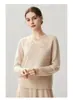 Gola floral de cashmere outono e inverno nova blusa de malha de manga comprida feminina, estilo elegante, corte solto, efeito emagrecedor, suéter bordado