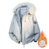 Parka Woodpecker Workwear para Homens e Mulheres 2025 Novo Inverno Gola de Pelo Acolchoada com Forro de Fleece Super Bonita Jaqueta de Penas