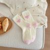 Calcetines de Terciopelo Australiano Rosa para Mujer en Otoño e Invierno Calentitos Engrosados Calcetines de Media Caña para Confinamiento Estilo Japonés Dibujos Animados Lindos Calcetines de Piso de Felpa