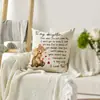 Mensagem de Amor Simples em Inglês Impressa em uma Fronha de Linho Falso, Almofada de Sofá, Travesseiro de Quarto, Presente para Irmãs, Mãe ou Casais