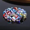 32 Contas de Terra Facetadas 8mm Ab Vitral Cristal Gota d'Água Contas Redondas Contas Soltas Pulseira DIY Acessórios de Joias Lote