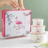 Juego de Tres Piezas de Recipientes Cerámicos para Conservar Frescura, Recipiente Sellado, Juego de Recipientes con Tapa, Caja de Regalo, Regalo Práctico para Evento de Apertura