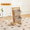 Prateleira de Armazenamento de Brinquedos para Crianças Cesta Suspensa de Chão Estante de Lanches para Sala de Estar Armário de Armazenamento Armazenamento Estante de Livros Multicamadas