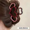 Pinza para el pelo de alta gama estilo coreano, pinza para el pelo de color block de dibujos animados para la parte trasera de la cabeza, pinza de tiburón grande versátil 2026 nueva para mujer