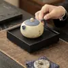 Bule de Chá de Cerâmica Vermelha Bule Único Bule de Chá para Escritório Grande Capacidade Casa Retro Bule Xishi Conjunto de Chá para Uma Pessoa