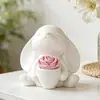 Molde de Silicona Conejo Rosa para Decoración de Pasteles de Mousse DIY, Decoración de Muebles, Molde para Velas de Aromaterapia