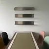 Estantería de Almacenamiento en Forma de I de Acero Inoxidable con Panel Divisor de Una Sola Línea Estante de Exhibición de Pared Multicapa Montado en Pared Estante de Exhibición de Decoración de Pared