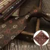 Gravata Masculina Cor Café Retrô Amarrada à Mão Britânica 8cm Formal Negócios Casamento Presente para Noivo Caixa Tendência