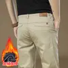 Hong Kong 2025 Primavera e Verão Calças Casuais 100% Algodão Masculinas Largas Retas Calças de Negócios de Alta Qualidade Calças Longas Versáteis Masculinas
