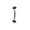 Piercing de sobrancelha em aço inoxidável com zircônia cúbica redonda, haste curva e design popular entre europeus e americanos. Ideal para piercing de sobrancelha, lábio e unha.