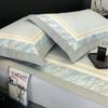 Conjunto de Três Peças de Mat de Seda de Gelo Estampado Digital Classe A Verão Espessado Antibacteriano Lavável Lençol de Cama de Luxo Acessível Mat para Ar Condicionado