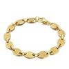 Pulseira Simples de Alta Qualidade, Versátil, Moda, Grão de Café, Nariz de Porco, Aço Inoxidável Banhado a Ouro 18K, Aço Titânio, em estoque
