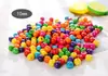 Venta al por mayor de accesorios para joyería DIY directos de fábrica, cuentas de madera de colores redondas de 6-18 mm (oscuro)
