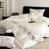 Roupa de cama 201 lençóis de algodão colcha sentimento conjunto de quatro peças 4 luz luxo longo algodão grampo estética moda