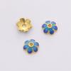 Accesorios de cobre cloisonné de 18 quilates, cuentas de loto, accesorios de cuentas hechos a mano, pulseras, collares, colgantes, cuentas