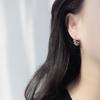 Aretes de Bola de Plata S925 para Mujer, Aretes Redondos de Clip de Moda, Aretes Unisex Únicos Estilo Hong Kong de Alta Gama al Mayoreo