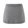 6781-25 Otoño Nuevo Estilo Retro Francés Elegante Pequeño Chanel Cordón Ajustable Delgado Punto Falda Pantalón Bodycon Media Falda