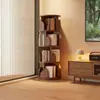 Estantería giratoria de 360 grados, ahorra espacio, estante independiente para libros ilustrados, diseño simple, adecuado para uso doméstico y estudiantil, fácil de mover y almacenar
