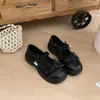Outono 2026 Novos Sapatos de Couro para Meninas Estilo Coreano Sapatos de Princesa com Laço Sapatos Individuais com Detalhe de Renda para Crianças Venda por Atacado