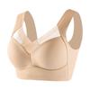 Roupa íntima tamanho grande sem aro, Roupa íntima com costas bonitas, Sutiã fino push-up ajustável sem costura de seda gelada com bojo fixo, Transfronteiriço