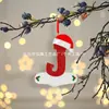 Venta Caliente Transfronteriza Acrílico Plano 2D Navidad Creativas Decoraciones de Letras Inglesas Adornos de Bendición para Árbol de Navidad