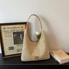 Bolso de Mano Tejido para Mujer 2026 Nuevo Estilo Estilo Perezoso Bolso de Hombro Gran Capacidad Casual para el Trabajo Vacaciones en la Costa Bolso de Axila