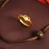 Design de Anel de Ouro com Areia Vietnamita com Linhas Cruzadas, Anel de Amor para Mulheres, Simples e Moderno, Fabricante de Joias Duráveis