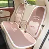Almofada fofa de urso para assento de carro, de pelúcia e quente para outono e inverno, protetor de assento de carro de desenho animado, almofada decorativa para interior de carro
