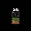 Árbol de Dinero de Grava de Cristal Amarillo Natural y Rosa Púrpura Tejido a Mano Decoración de Adorno de Árbol de Cristal Mini para Hogar y Coche