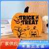 Decorações de porta redondas tridimensionais de madeira maciça personalizadas criativas transfronteiriças para Halloween placa de porta pendurada de madeira