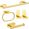 Suministro Exclusivo Transfronterizo de Portarrollos de Papel de Cocina de Acero Inoxidable sin Taladro, Portarrollos de Papel Higiénico para Baño, Accesorios de Baño, Juego de Toalleros