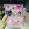 Anel Princesa Sanrio 24 Caixas Kuromi Anel de Desenho Animado Presente de Aniversário de Bebê Joia Anel Pequeno Anel