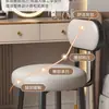 Taburete de Maquillaje con Sensación de Lujo Ligero y Gama Alta, Taburete para el Hogar con Respaldo para Habitación de Niñas, Silla de Tocador para Dormitorio Principal, Taburete Redondo, Silla de Manicura