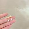 Hielo Cristal Transparente Diamante Triturado Pendientes de Tachuela Estudiante Pendientes para Mujer Temperamento Celebridad de Internet Douyin Estilo Caliente Nicho Sentido de Alta Gama Pendientes Joyería para Orejas