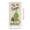 Amazon Transfronterizo Cubierta de Puerta Navideña Merrychristmas Elementos de Grinch Bandera Colgante Cortina de Puerta