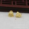 Hongxing DIY Joyería Cobre Color Oro 24K Conservante de Color Interior 4*5.5mm Pequeño Agujero Pasante Material de Accesorio Hecho a Mano B1157