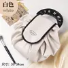 Bolsa de maquillaje portátil de gran capacidad, nuevo modelo 2024, bolsa de almacenamiento de cosméticos de viaje perezosa con cordón, organizador de mano